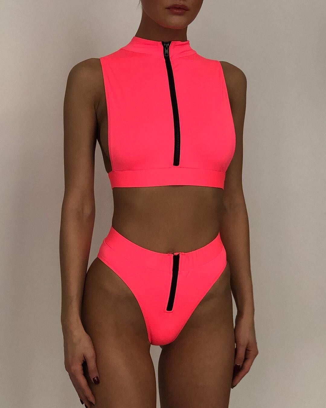 Solid Fluorescent Swimsuit
