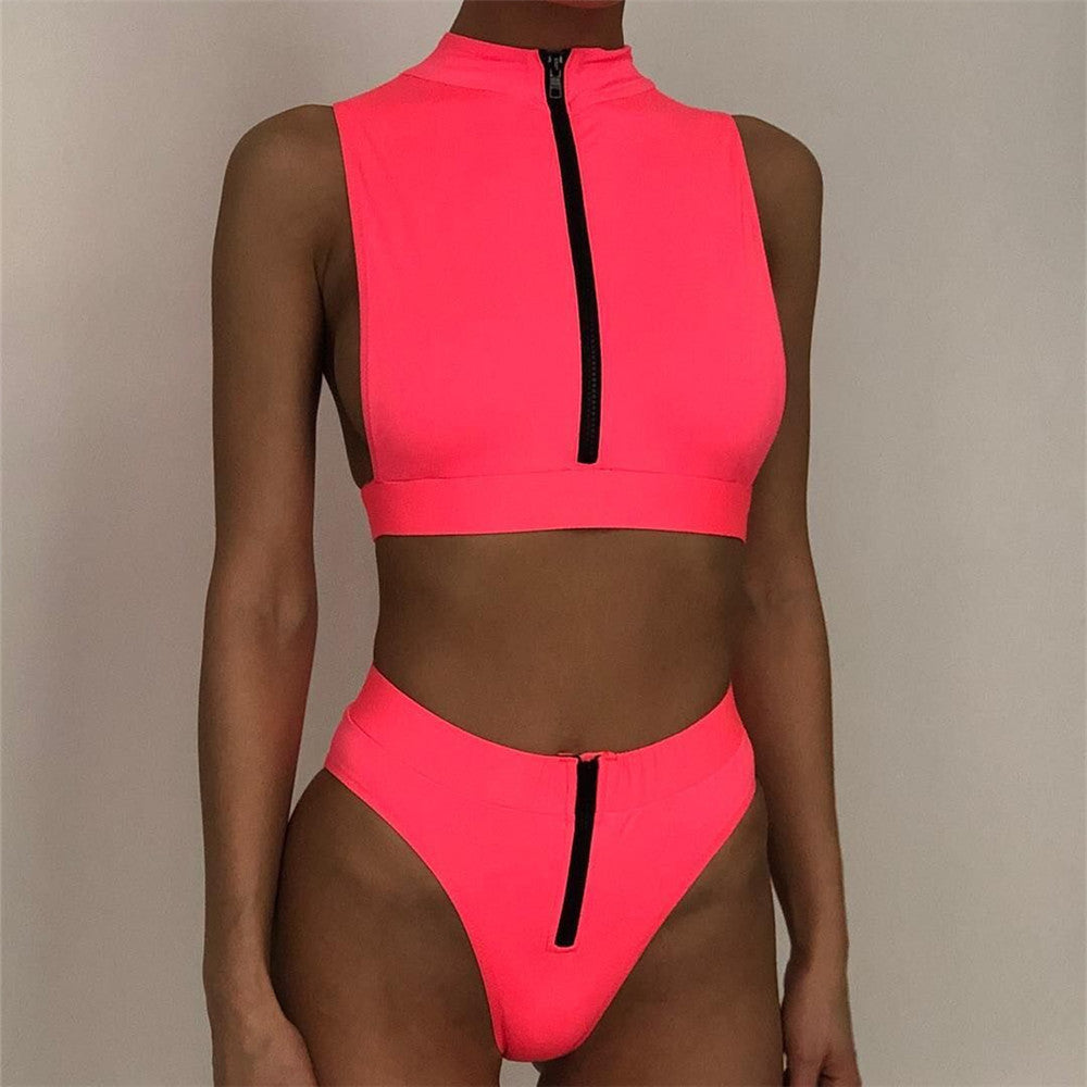 Solid Fluorescent Swimsuit