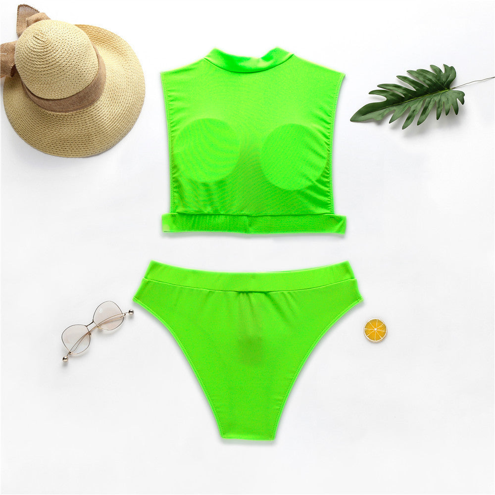 Solid Fluorescent Swimsuit