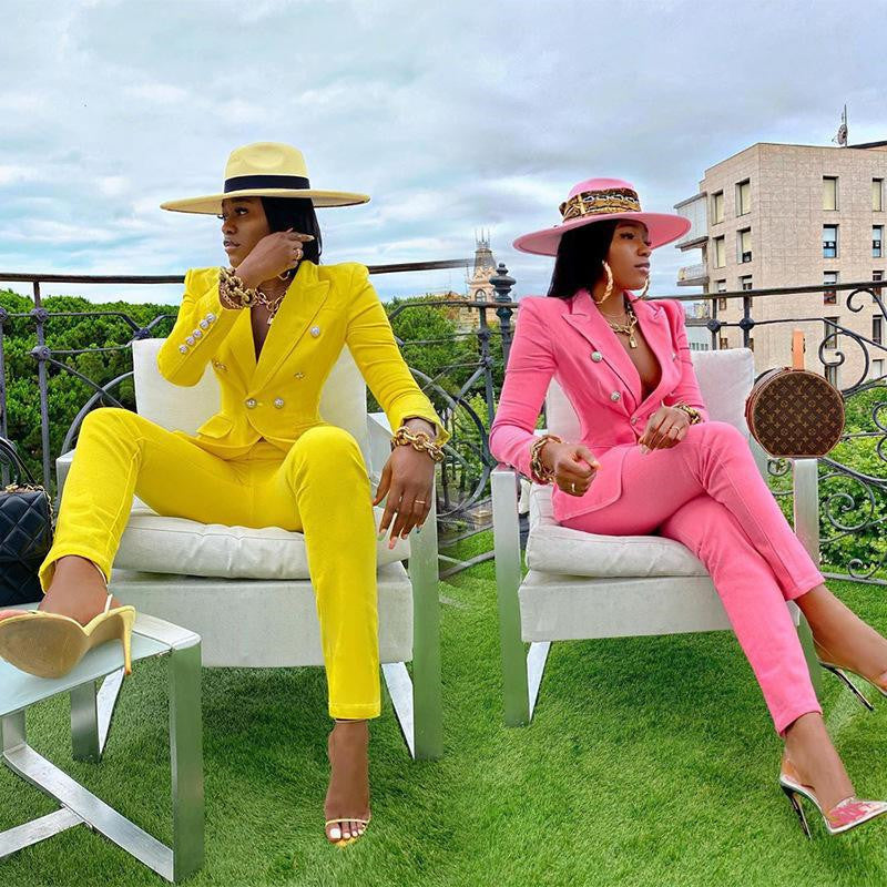 Ladies' Suit with Straight Pants - Fashion Set