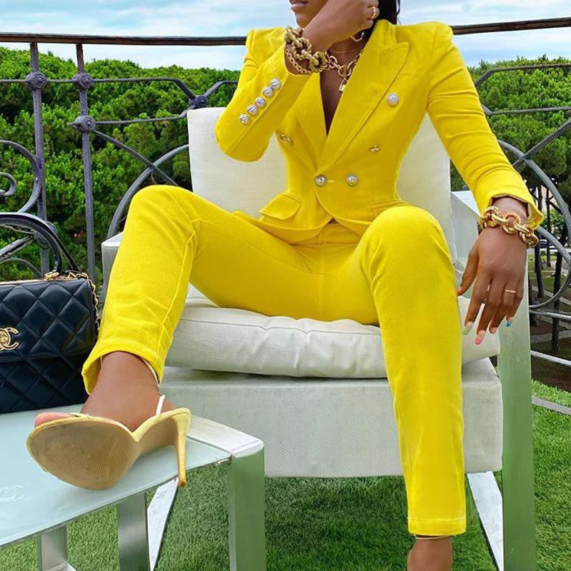 Ladies' Suit with Straight Pants - Fashion Set