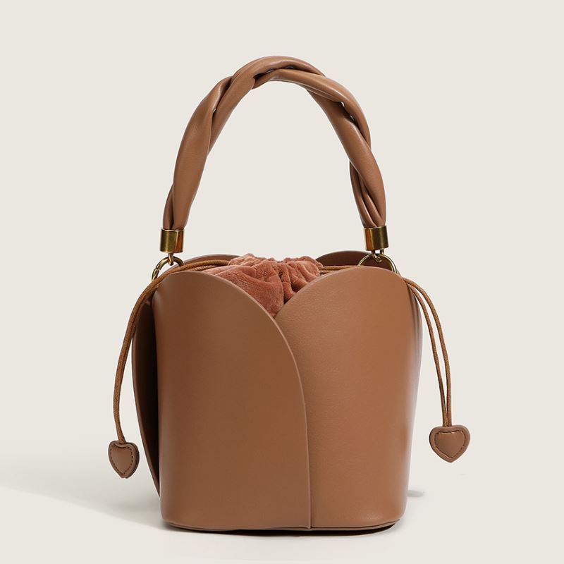 Genuine Leather Tote Sling Shoulder Bucket Handbag
