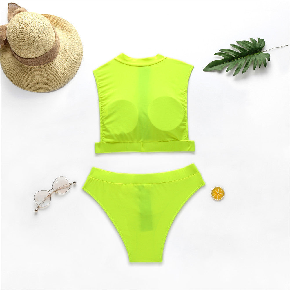 Solid Fluorescent Swimsuit