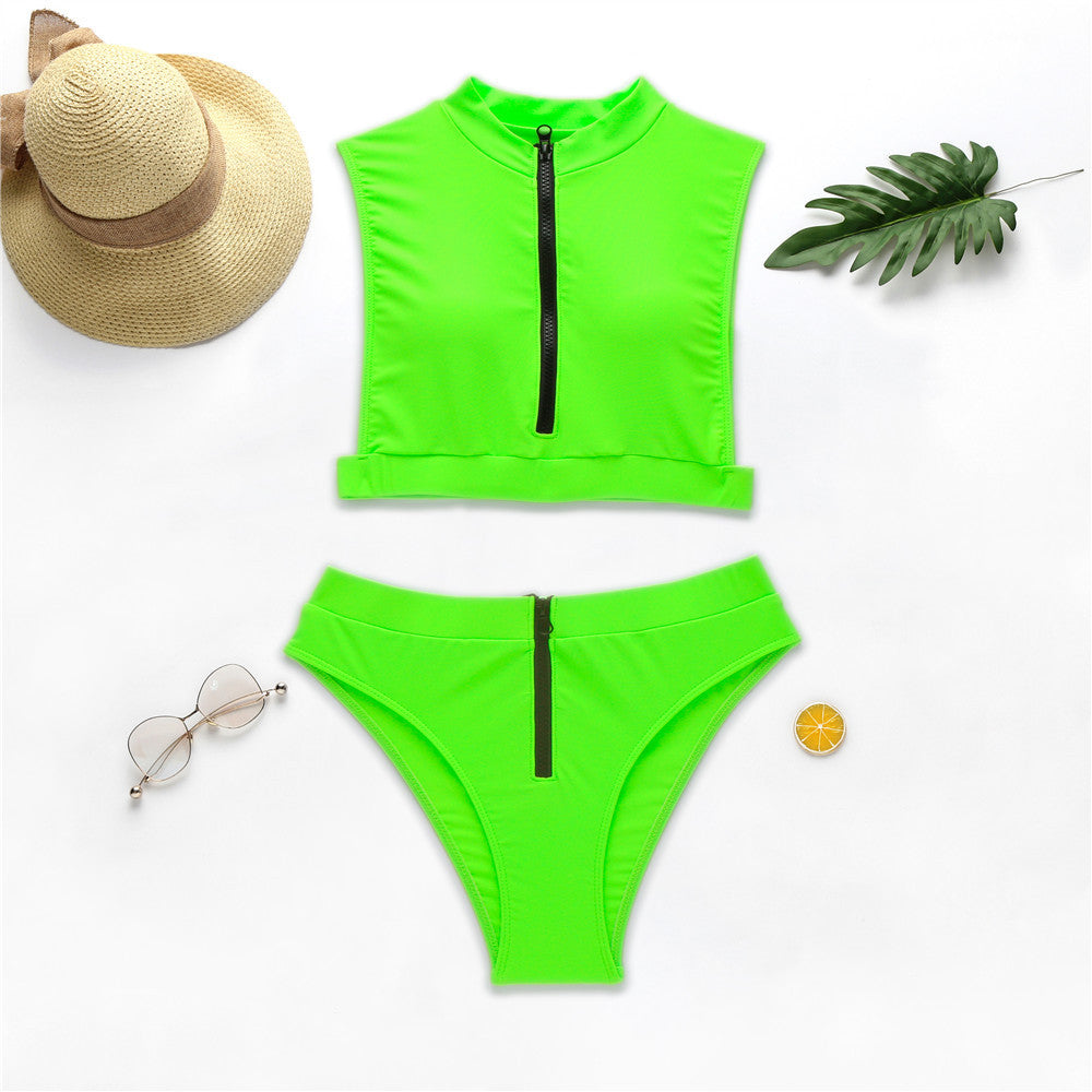 Solid Fluorescent Swimsuit