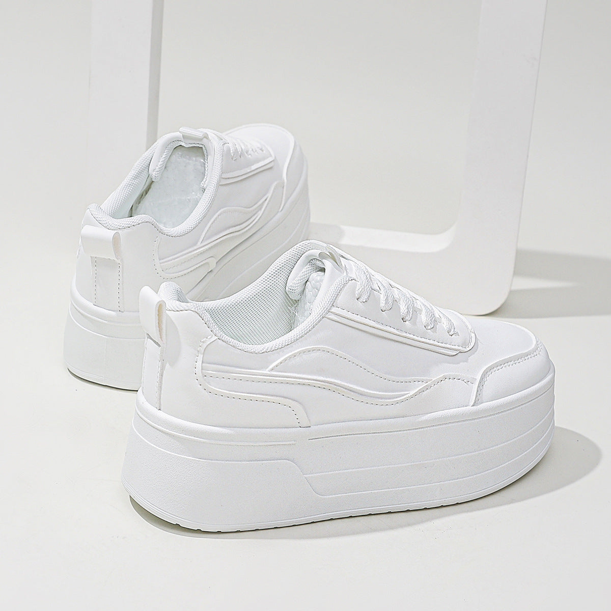 Korean Platform White Shoes