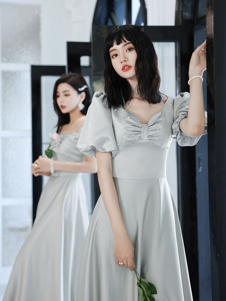 Satin Spring Long Gown