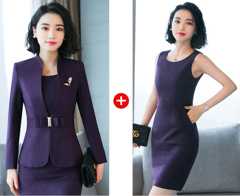 Business Wear Temperament Collarless Suit