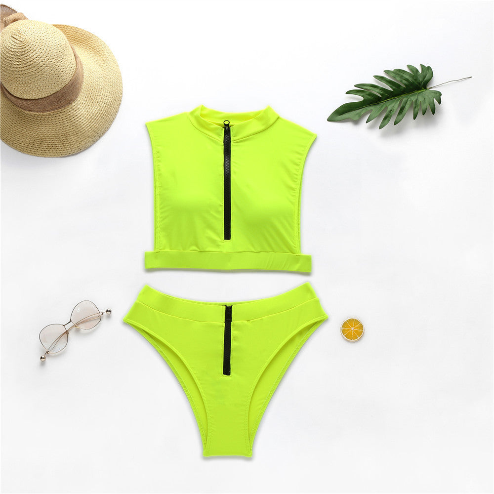 Solid Fluorescent Swimsuit