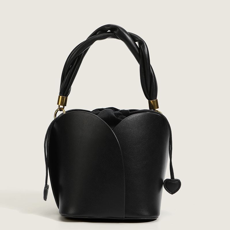 Genuine Leather Tote Sling Shoulder Bucket Handbag