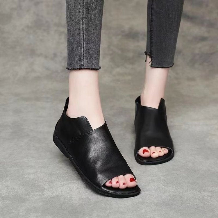 Handmade Flat Soft Leather Roman Shoes