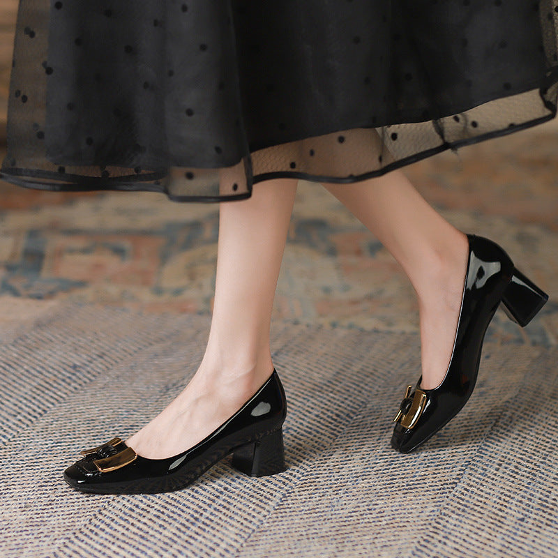 Chunky Heel Mary Jane Shoes