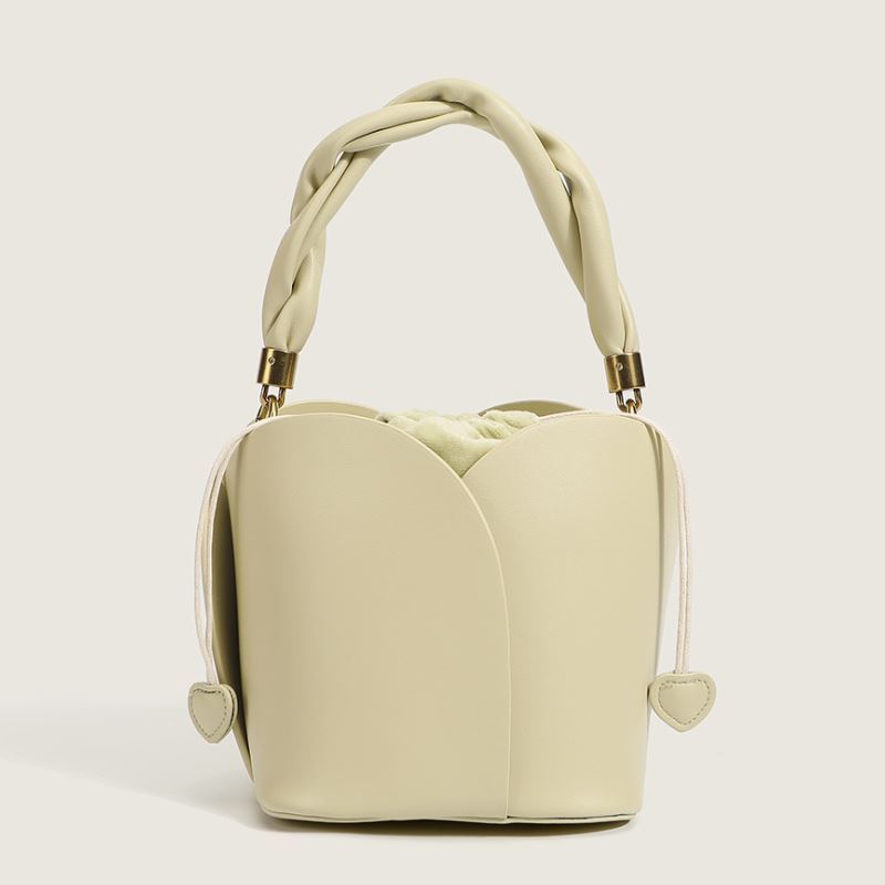Genuine Leather Tote Sling Shoulder Bucket Handbag