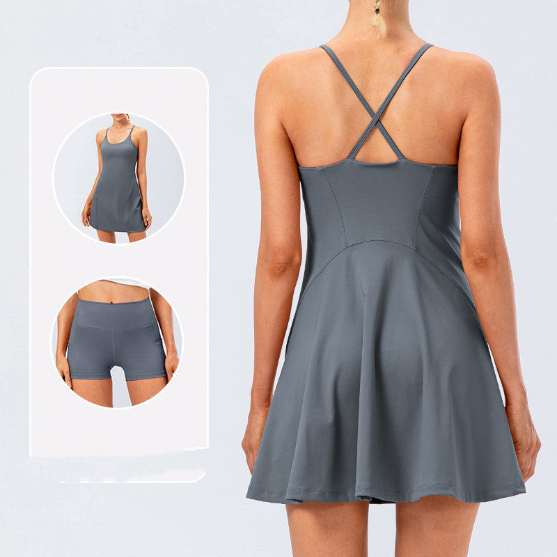Nude Sling Stretch Sports Dress