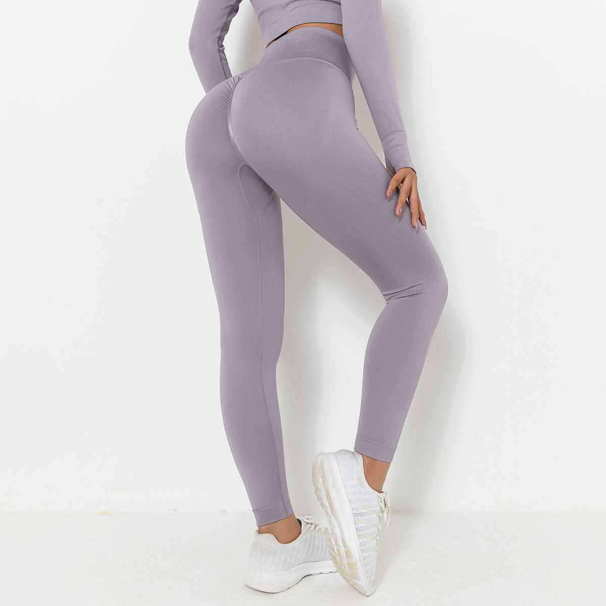 Seamless Knitted Short-Sleeved Yoga Top