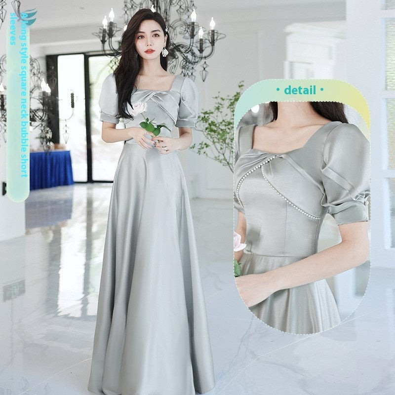 Satin Spring Long Gown