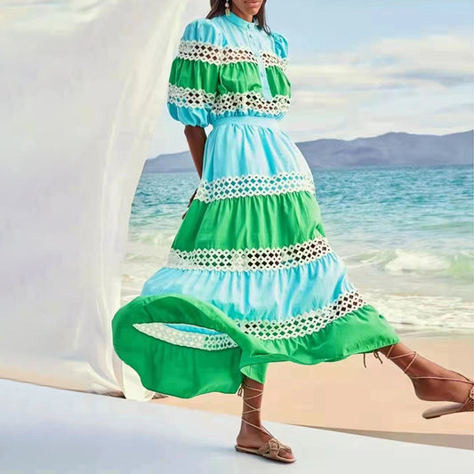 Bohemian Resort Top & Long Skirt Set