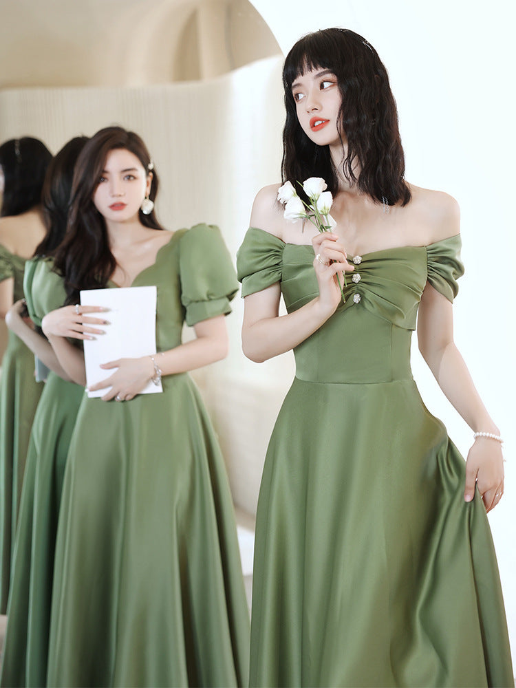 Satin Spring Long Gown
