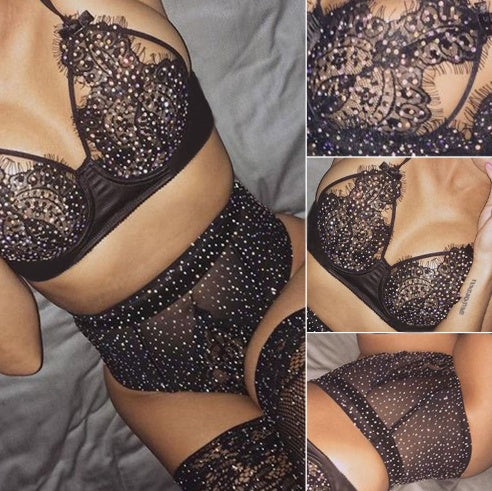 Fast-Selling Bud Silk Screen Yarn Stitching Sexy Underwear