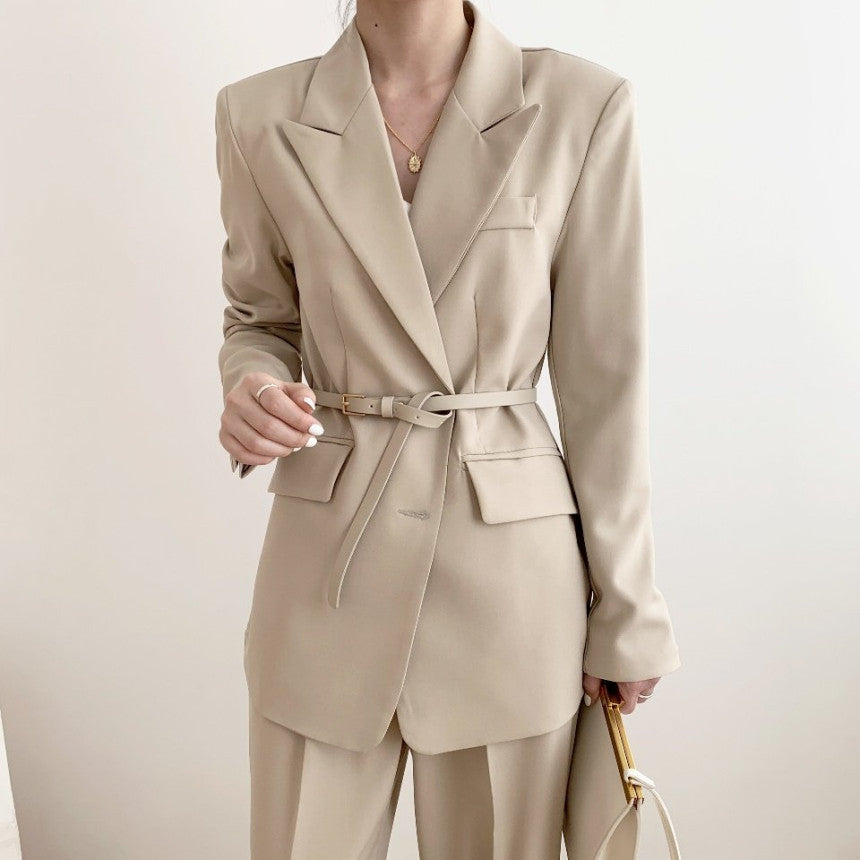 Short French Suit with Matching Belt