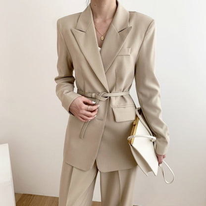 Short French Suit with Matching Belt