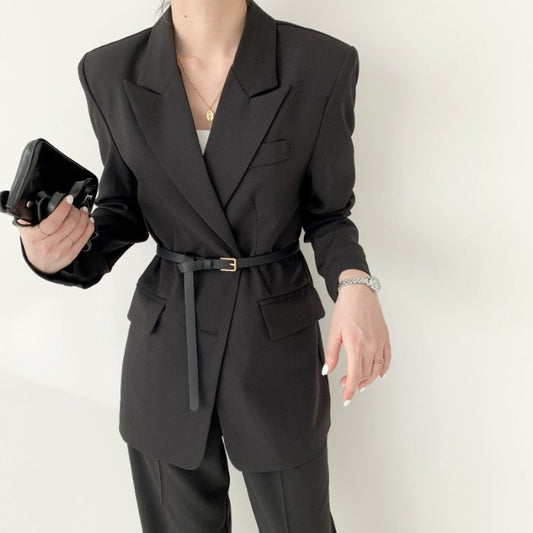 Short French Suit with Matching Belt