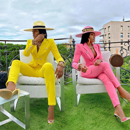 Ladies' Suit with Straight Pants - Fashion Set