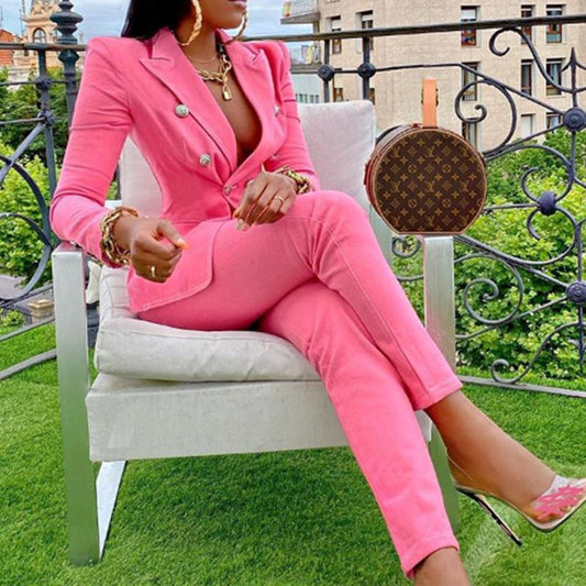 Ladies' Suit with Straight Pants - Fashion Set