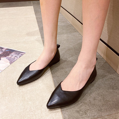 Spring Pointed Flat Shoes