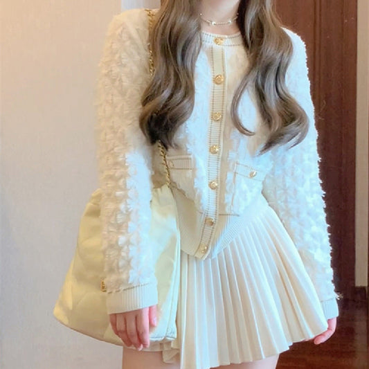 Korean Coat & Short Skirt Set