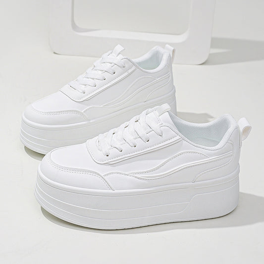 Korean Platform White Shoes