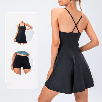 Nude Sling Stretch Sports Dress