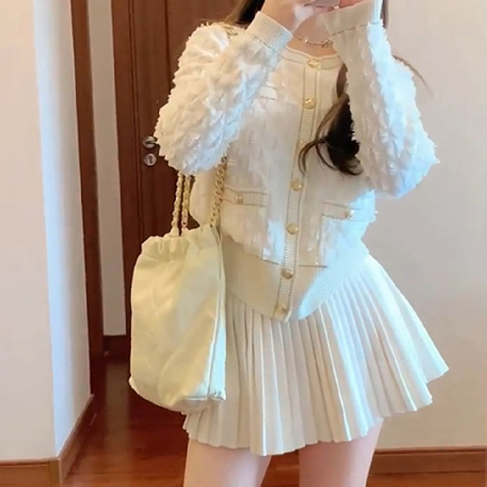 Korean Coat & Short Skirt Set