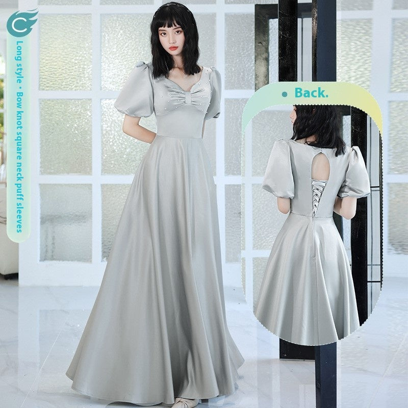 Satin Spring Long Gown