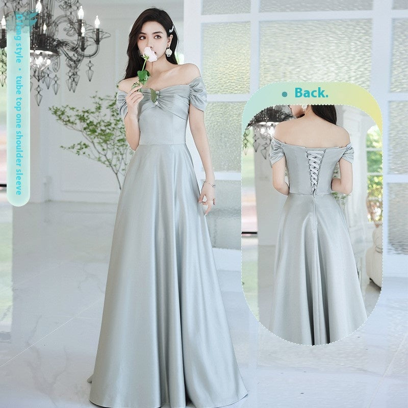 Satin Spring Long Gown