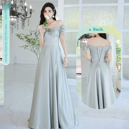 Satin Spring Long Gown