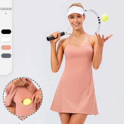 Nude Sling Stretch Sports Dress
