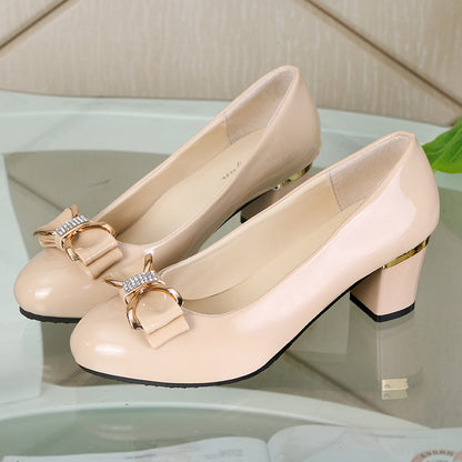 Chunky Heel Leather Shoes