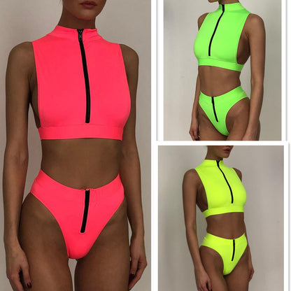 Solid Fluorescent Swimsuit
