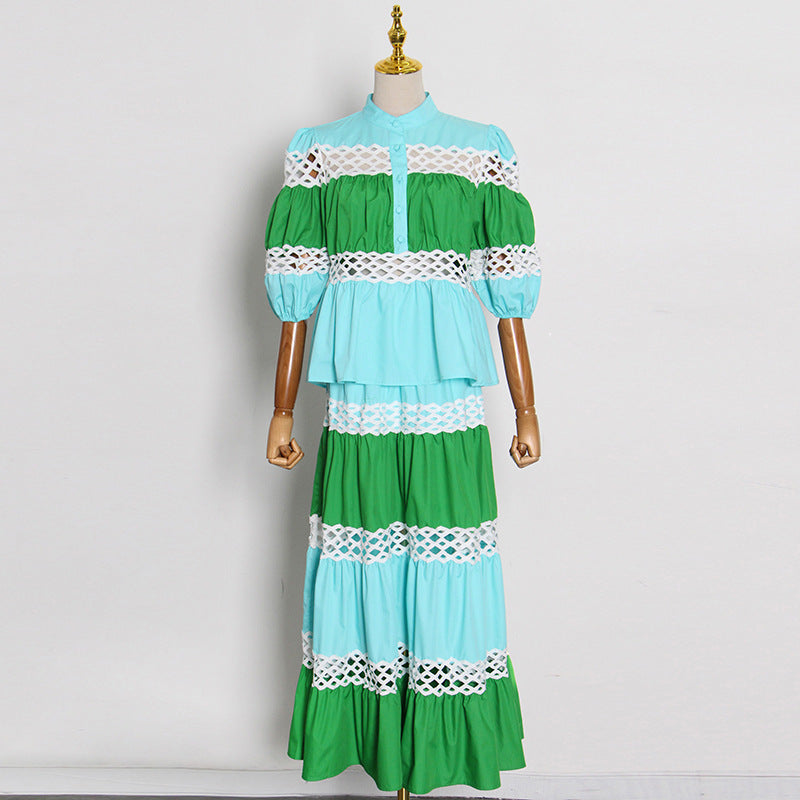 Bohemian Resort Top & Long Skirt Set