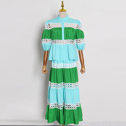 Bohemian Resort Top & Long Skirt Set