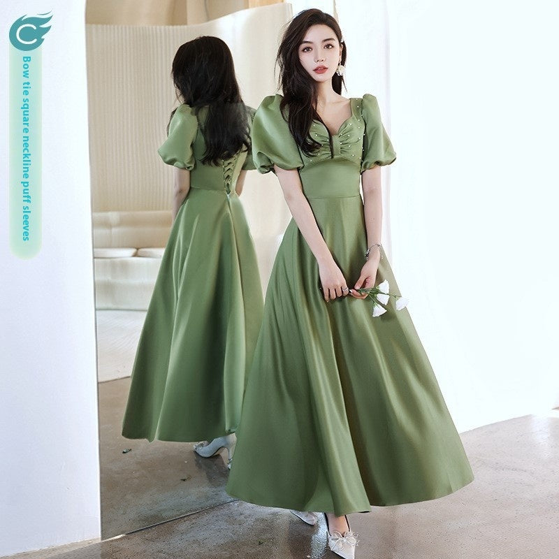 Satin Spring Long Gown