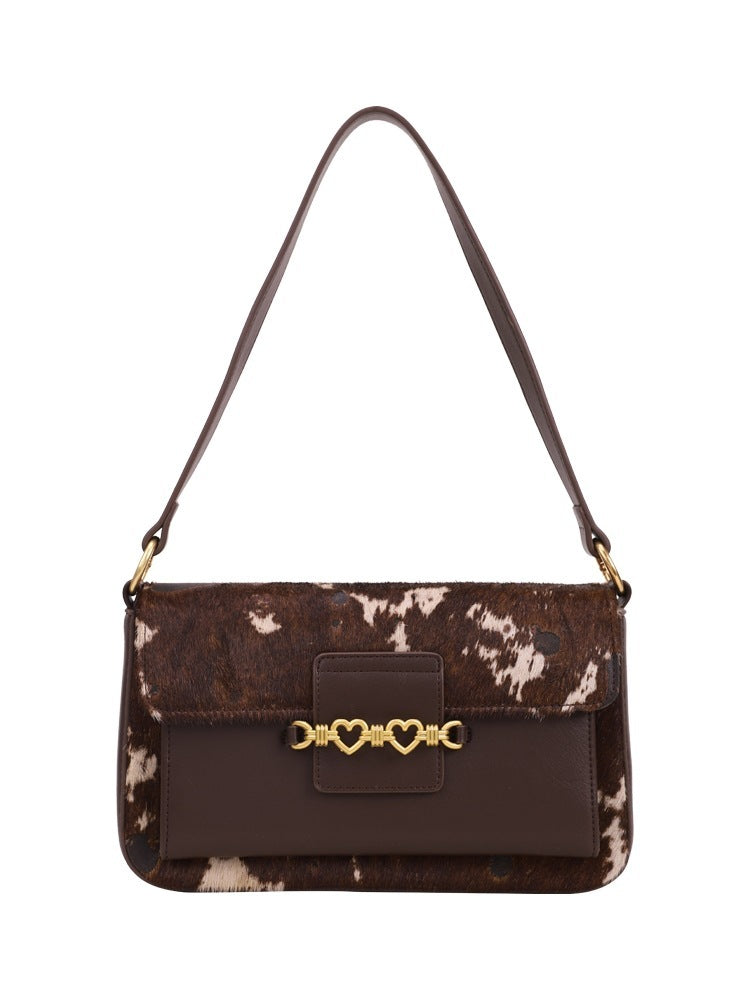 Real Horsehair Vintage Baguette Trendy Crossbody