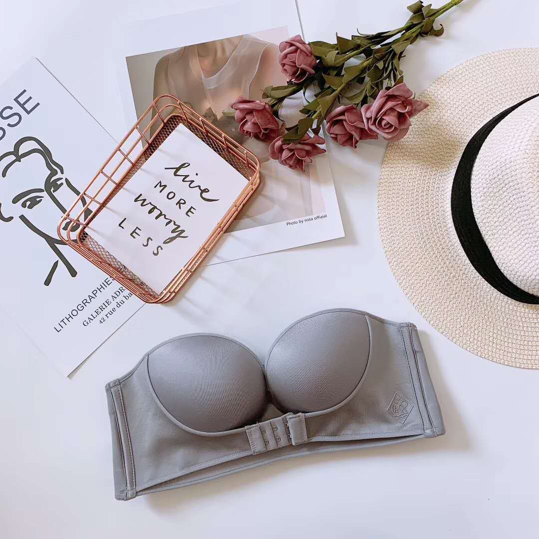 Strapless Non-slip Padded Gather Bra