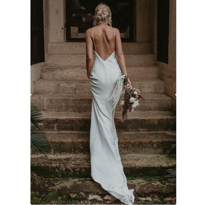 White Gown With Train Brigade