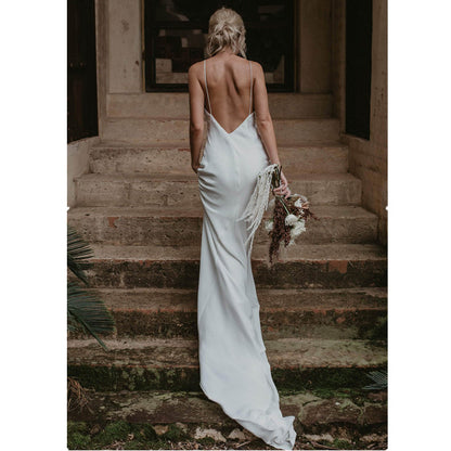 White Gown With Train Brigade