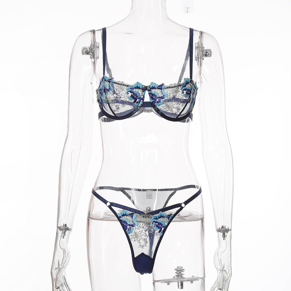New Ladies Lace Perspective Underwear Set