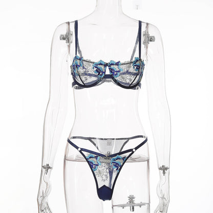 New Ladies Lace Perspective Underwear Set
