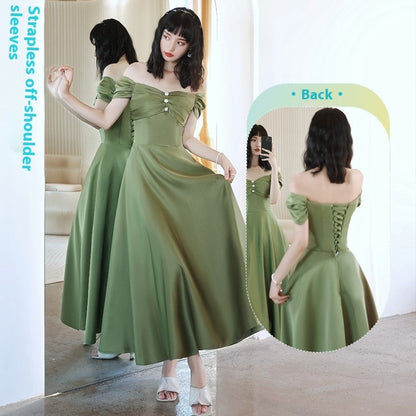 Satin Spring Long Gown