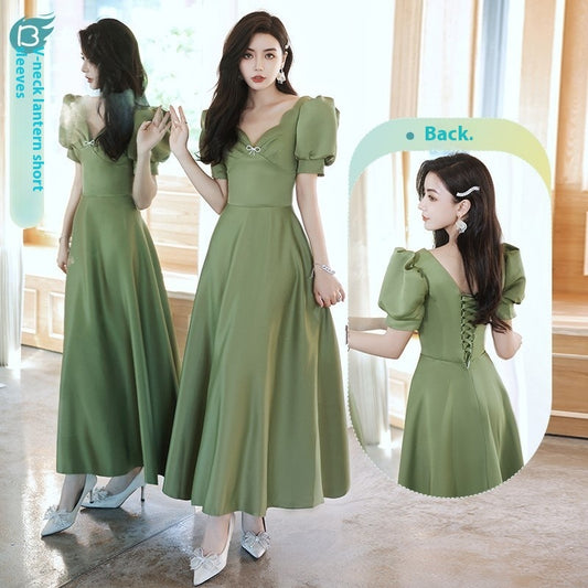 Satin Spring Long Gown