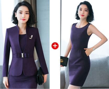 Business Wear Temperament Collarless Suit